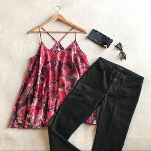 Rock and Republic Top/Blouse/Tank Top  Red Floral